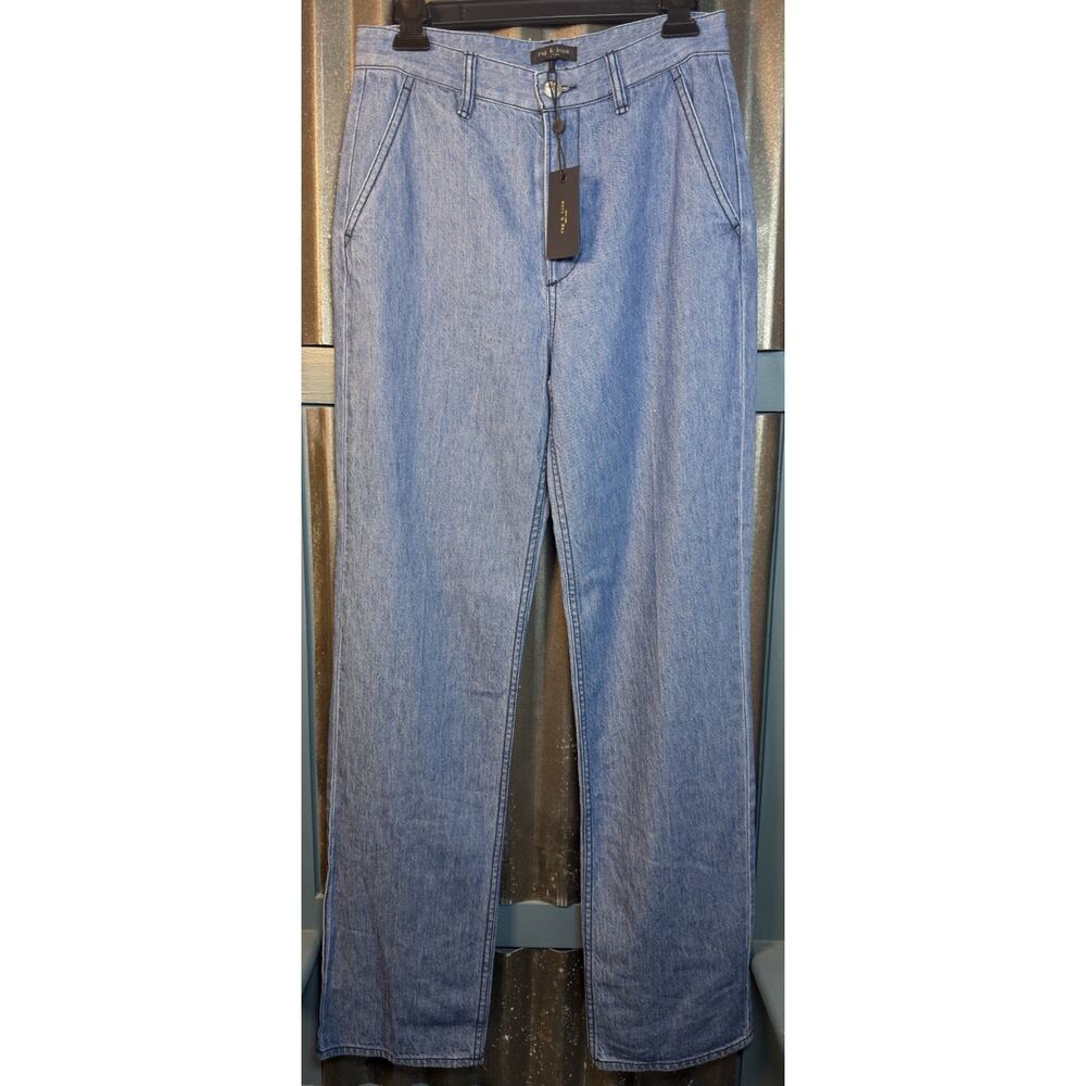 NWT Rag and Bone Alex Tailored Denim Jeans Straight Dark Indigo Size 26